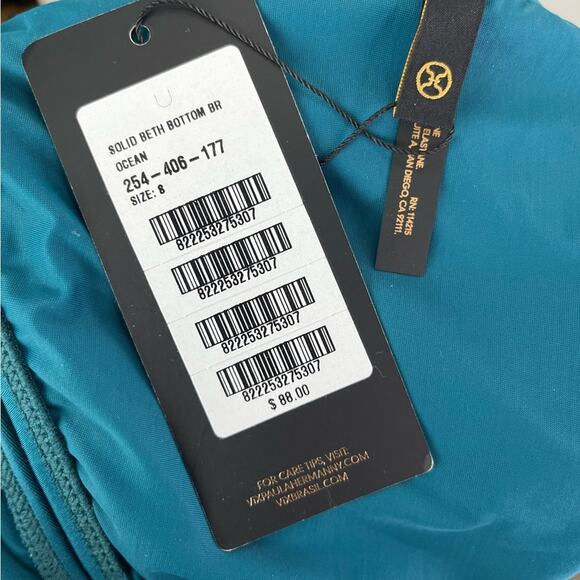 New ViX Paula Hermanny Ocean Beth Fold Over Bikini Bottom - Picture 7 of 11